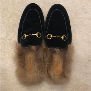 Gucci Fur Slides/ Loafers